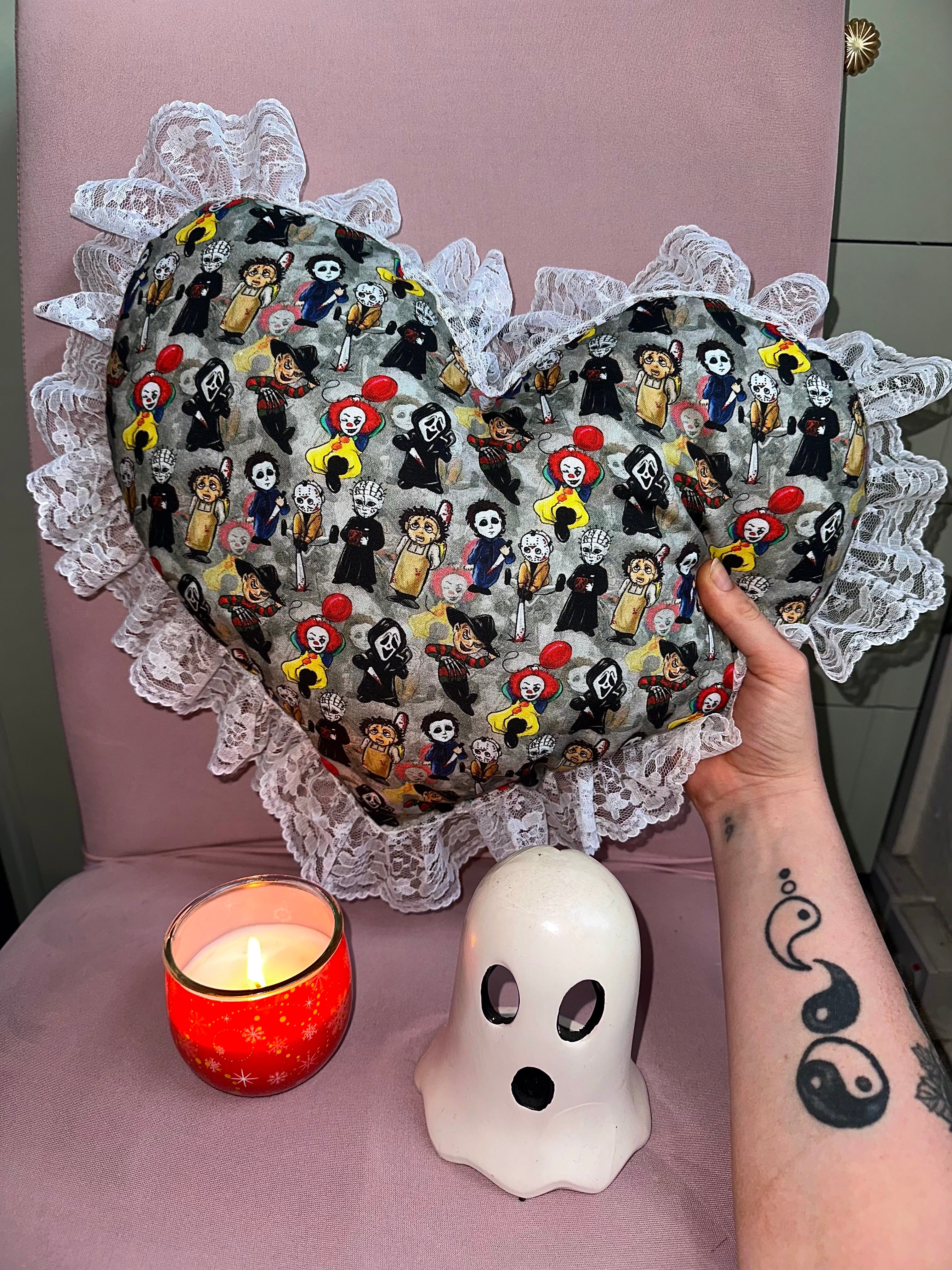 Horror Villains - Heart Shaped Pillowed