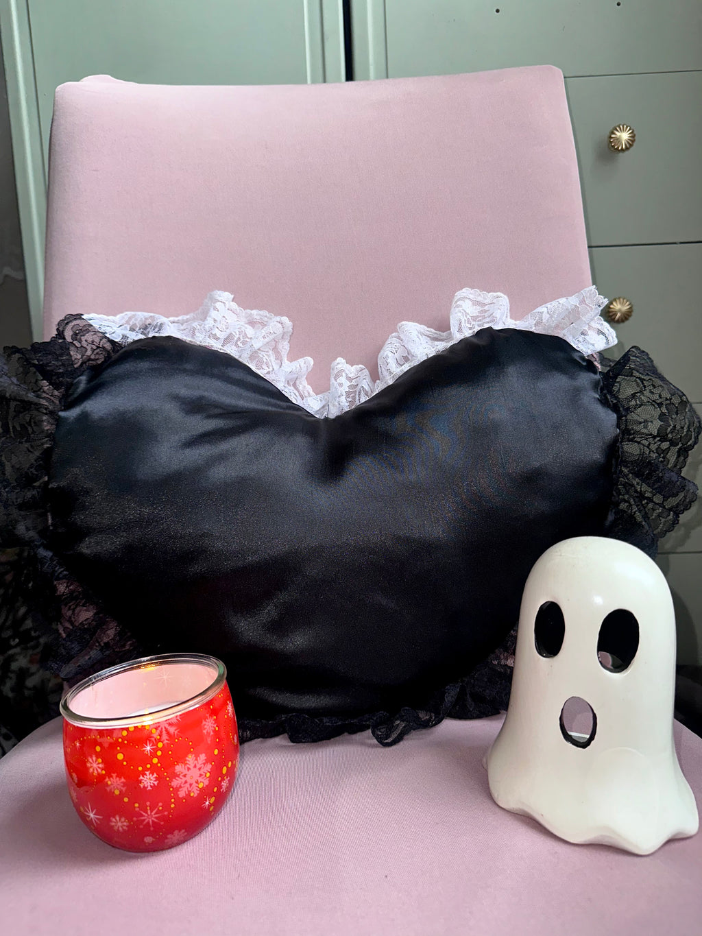 Floral Skeletons- Heart Shaped Pillows