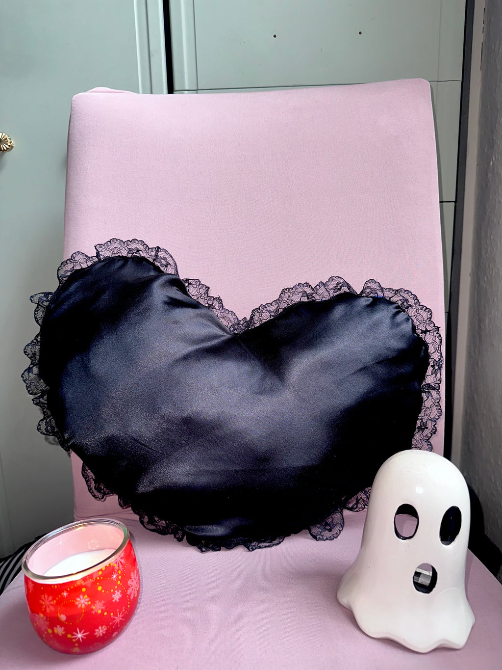 Floral Skeletons - Heart Shaped Pillow