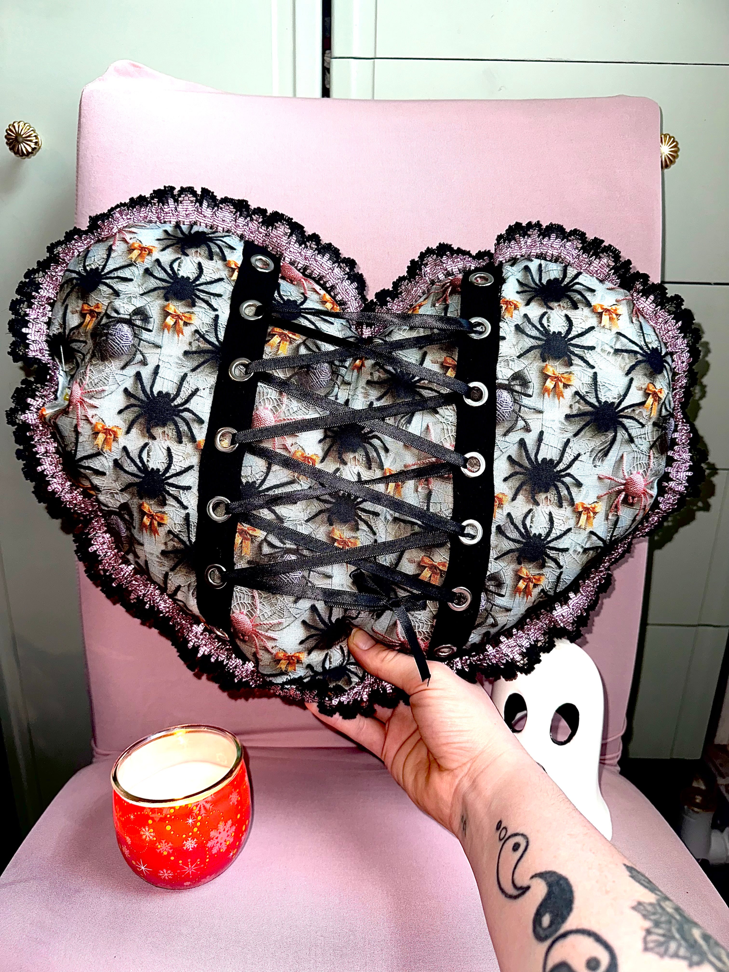 Spidey Bow - Heart Shape Pillow