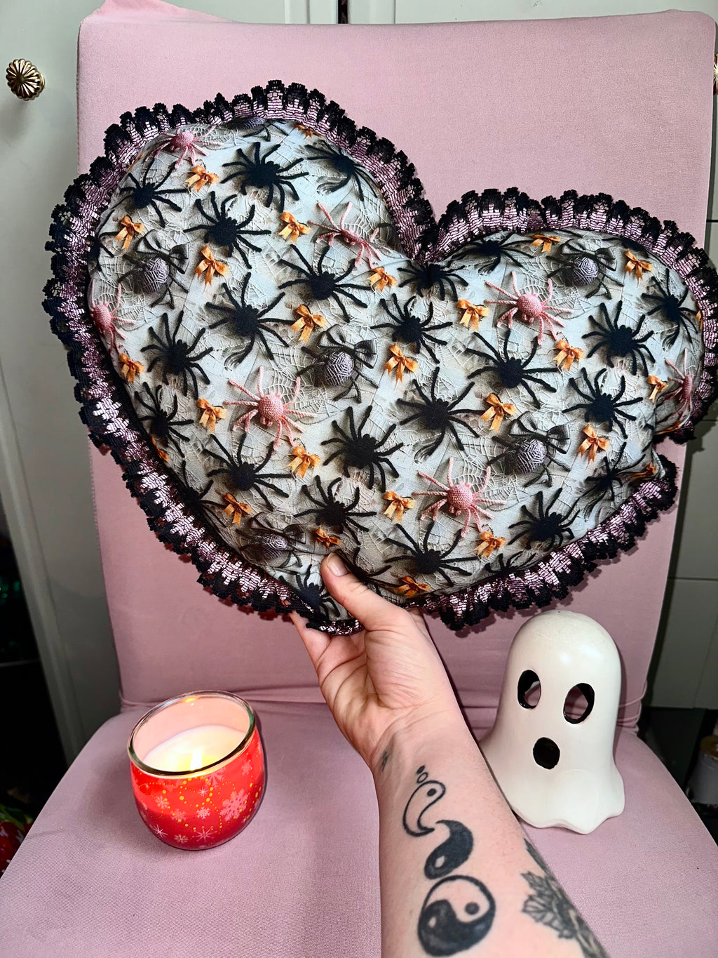 Spidey Bow - Heart Shape Pillow
